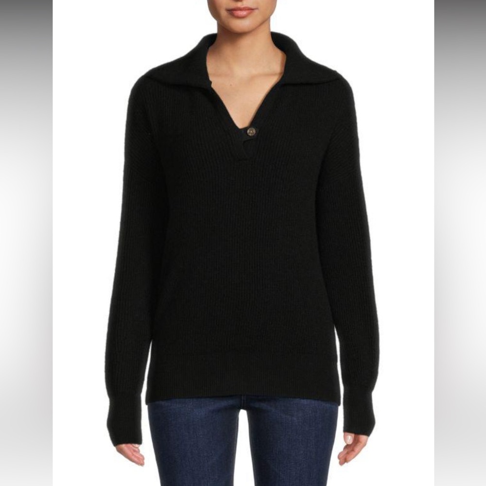NWT Never Worn Bruno Magli Johnny Collar Cashmere Sweater - Size S